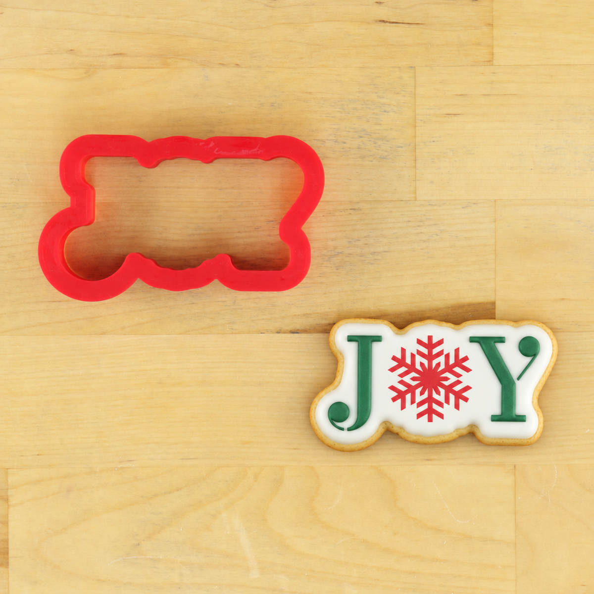 Joy Christmas Cookie Stencil