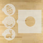 Easter Round Cookie Stencil 3 Pc Set