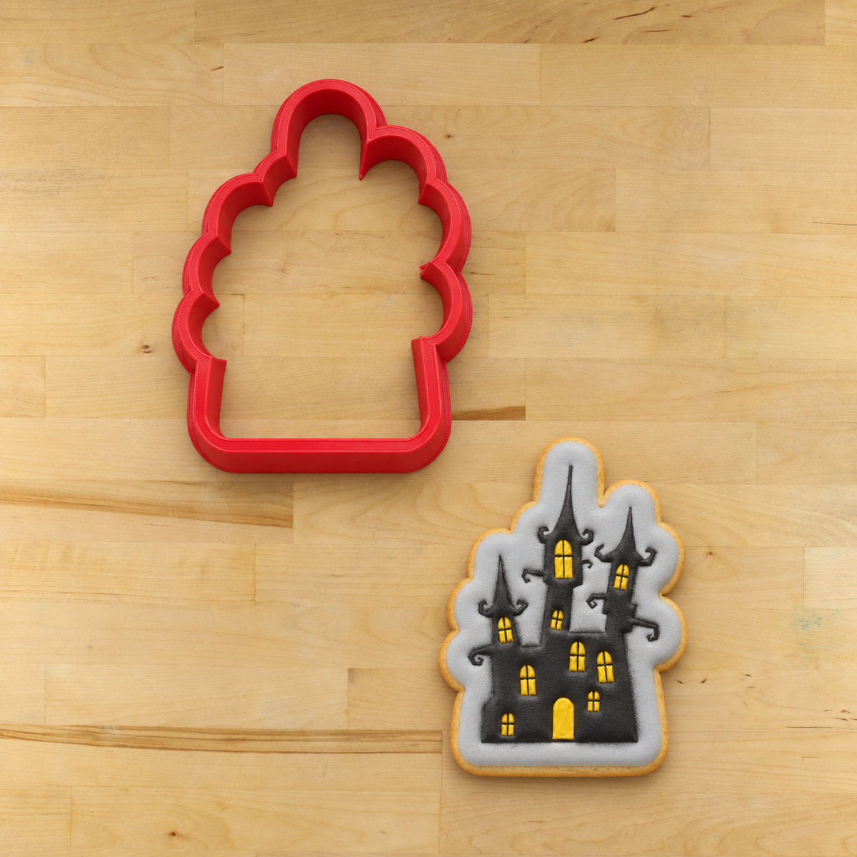 Halloween Haunted House & Messages Cookie Stencil Set