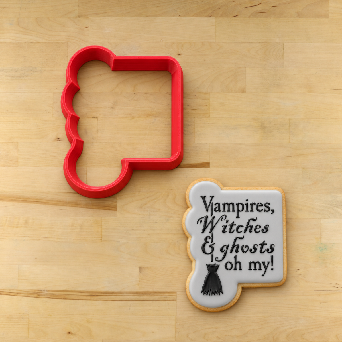 Halloween Haunted House & Messages Cookie Stencil Set