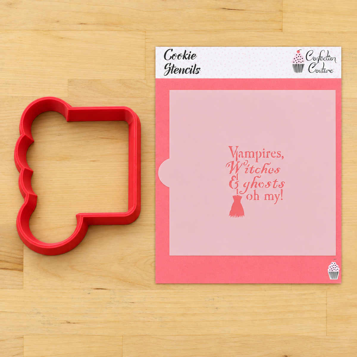 Halloween Haunted House & Messages Cookie Stencil Set