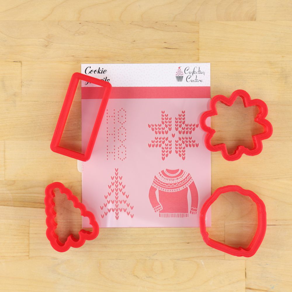 Scandinavian Sweater Stencil for Cookies – Confection Couture Stencils