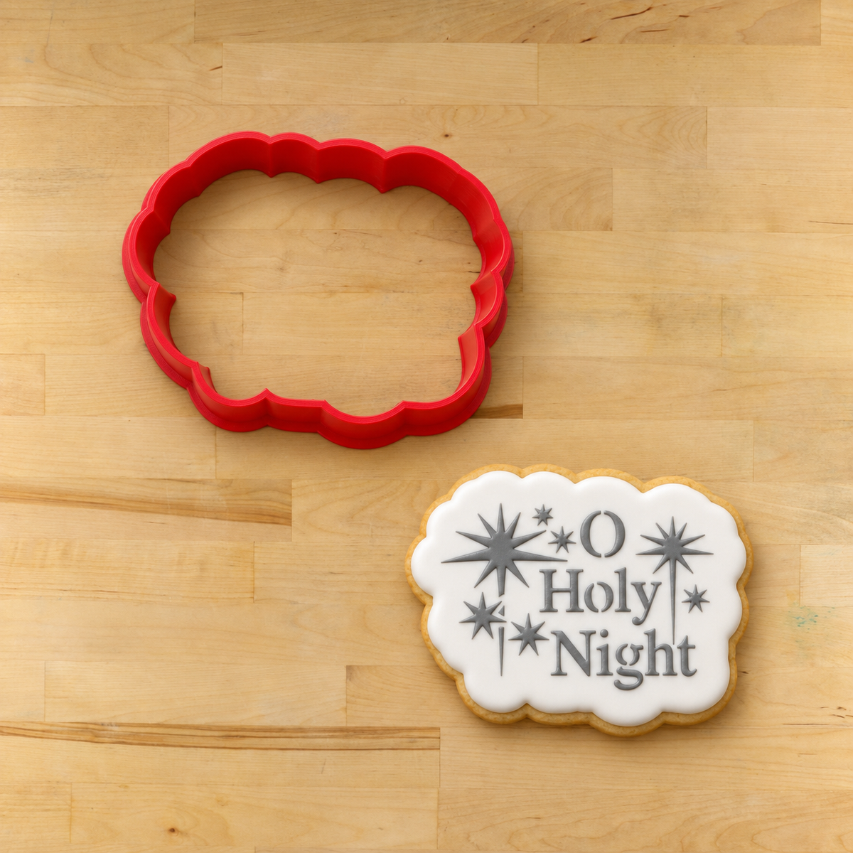 Oh Holy Night Cookie Stencil