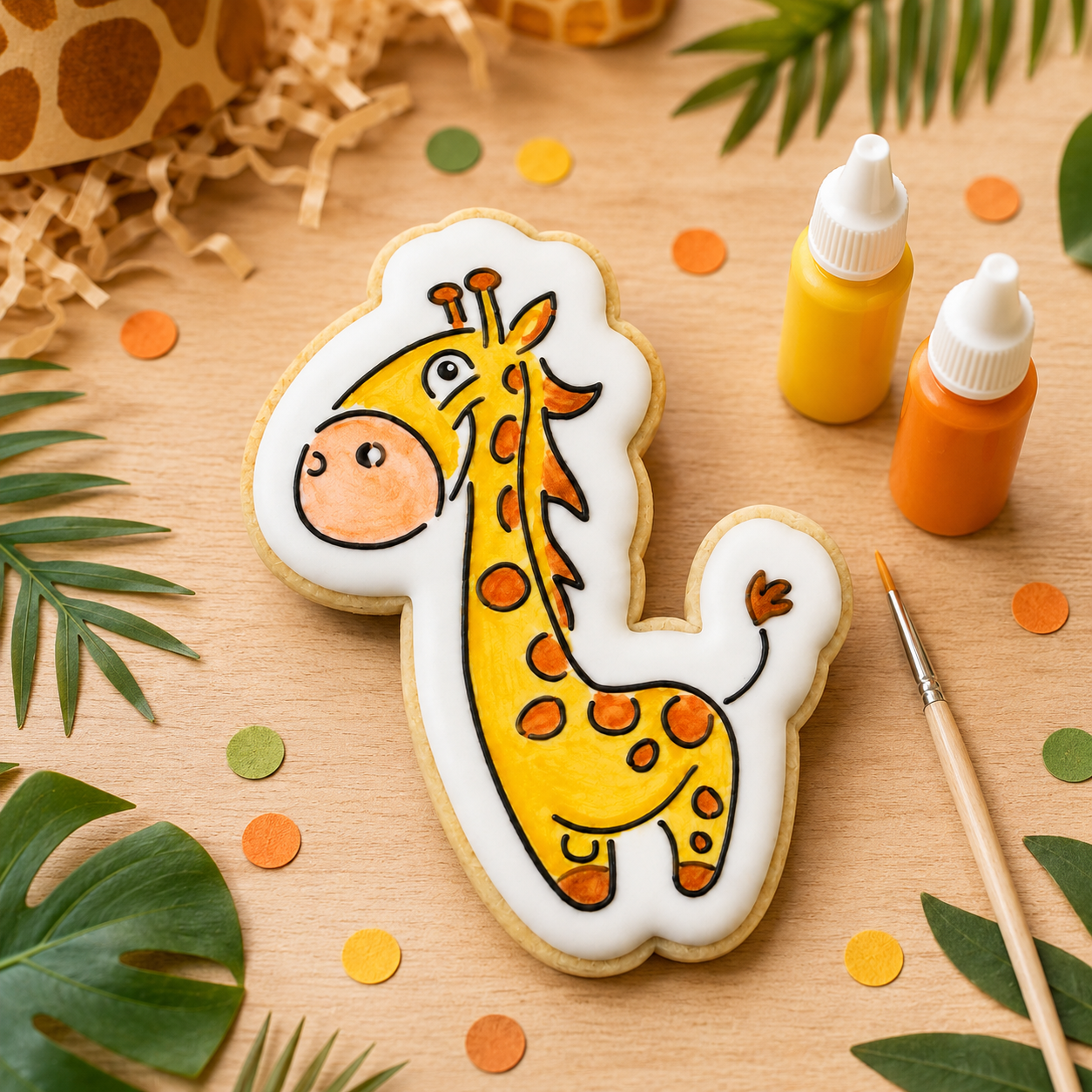 Giraffe Paint Your Own Cookie Stencil