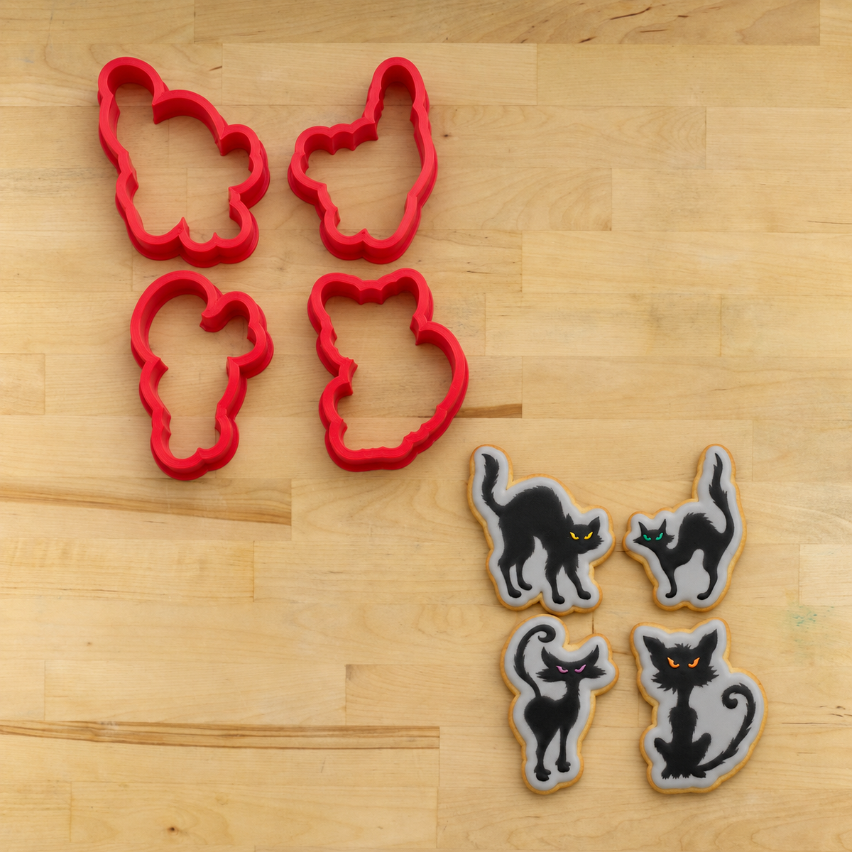 Black Cat Cookie Stencils