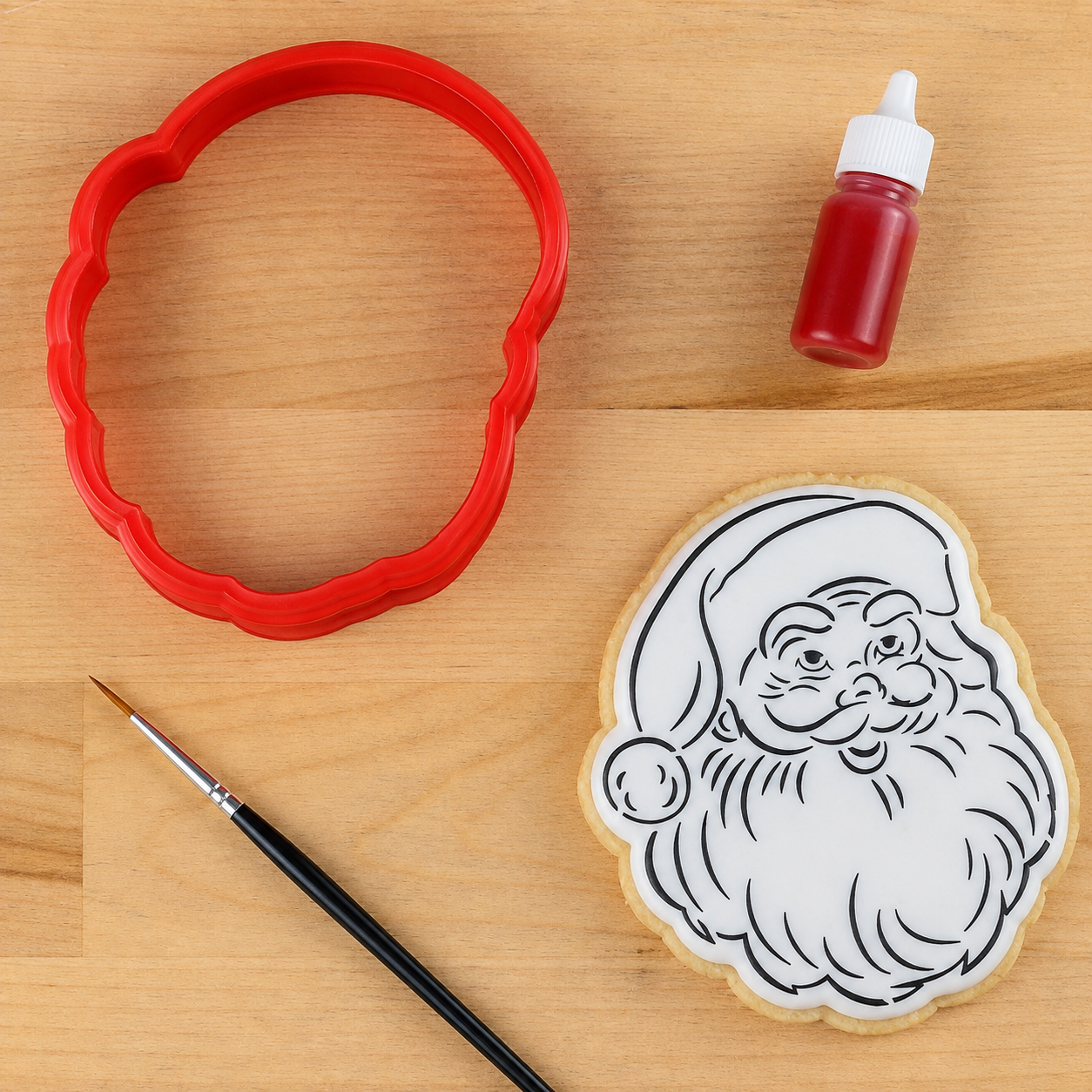 Santa Claus Paint Your Own Cookie Stencil
