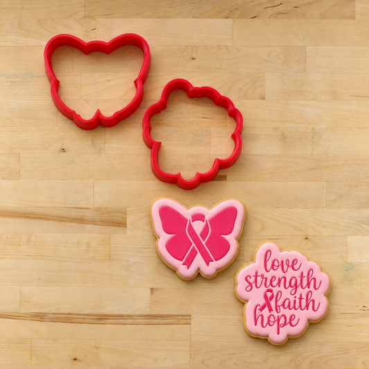 Love Strength Faith Hope Cookie Stencil