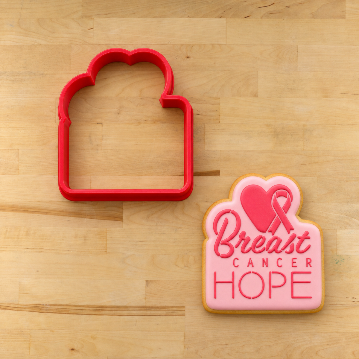 Breast Cancer Hope Cookie Stencil