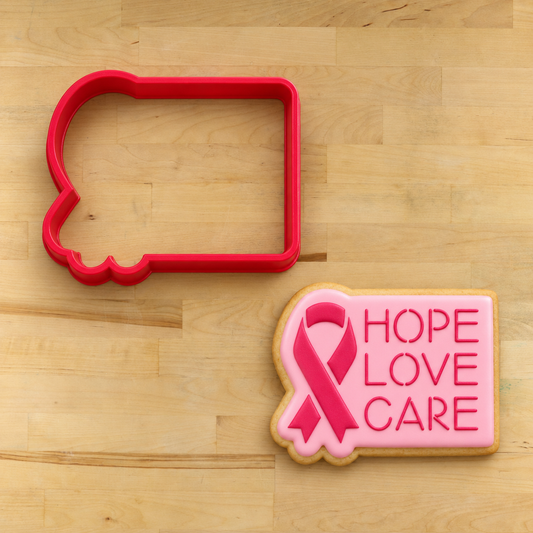 Hope Love Care Cookie Stencil