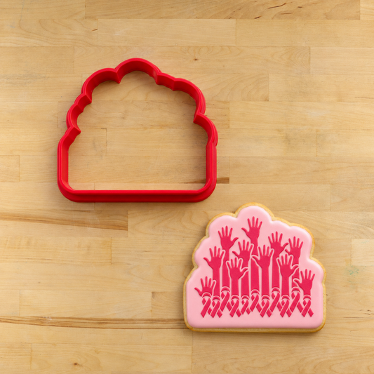 Breast Cancer Awareness Hands Cookie Stencil