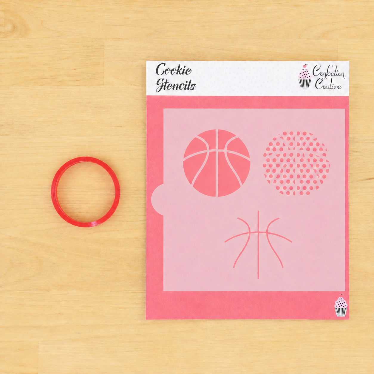 Basketball Cookie Stencil