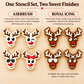 Reindeer Faces 4 Piece Cookie Stencil Set