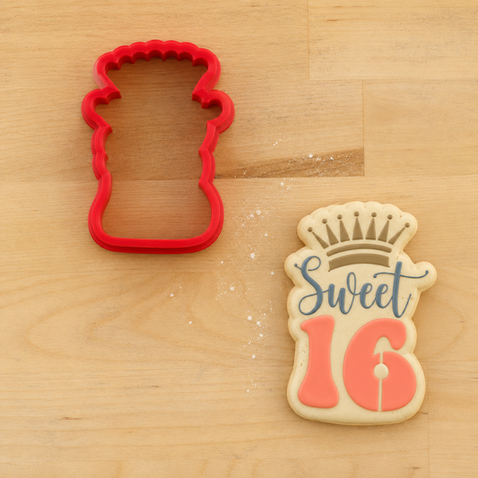 Sweet Sixteen Birthday Cookie Stencil