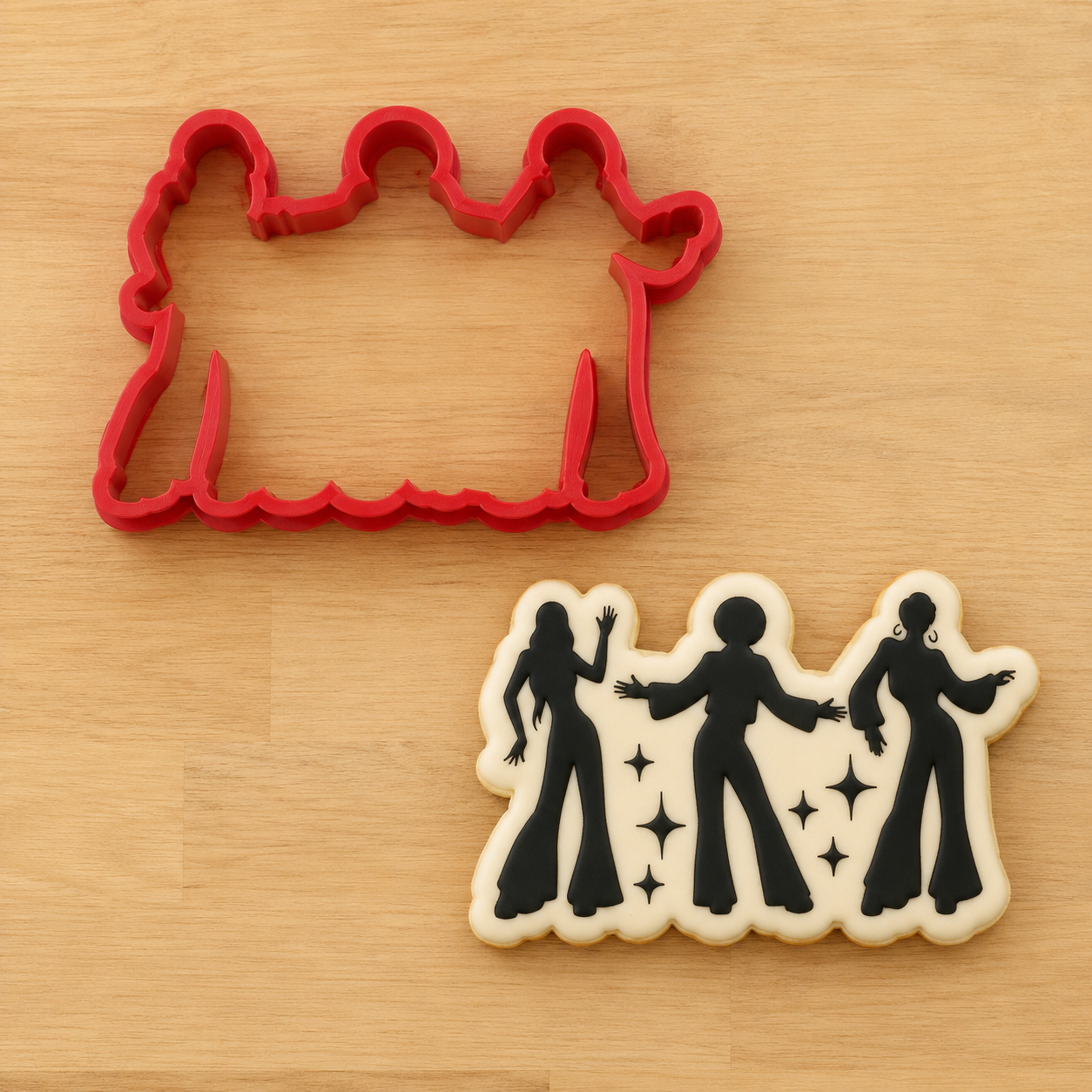 Disco Dancers Cookie Stencil