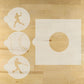 Baseball Round Cookie Stencil 3 Pc Set