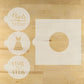 Bride Tribe Round Cookie Stencil 3 Pc Set