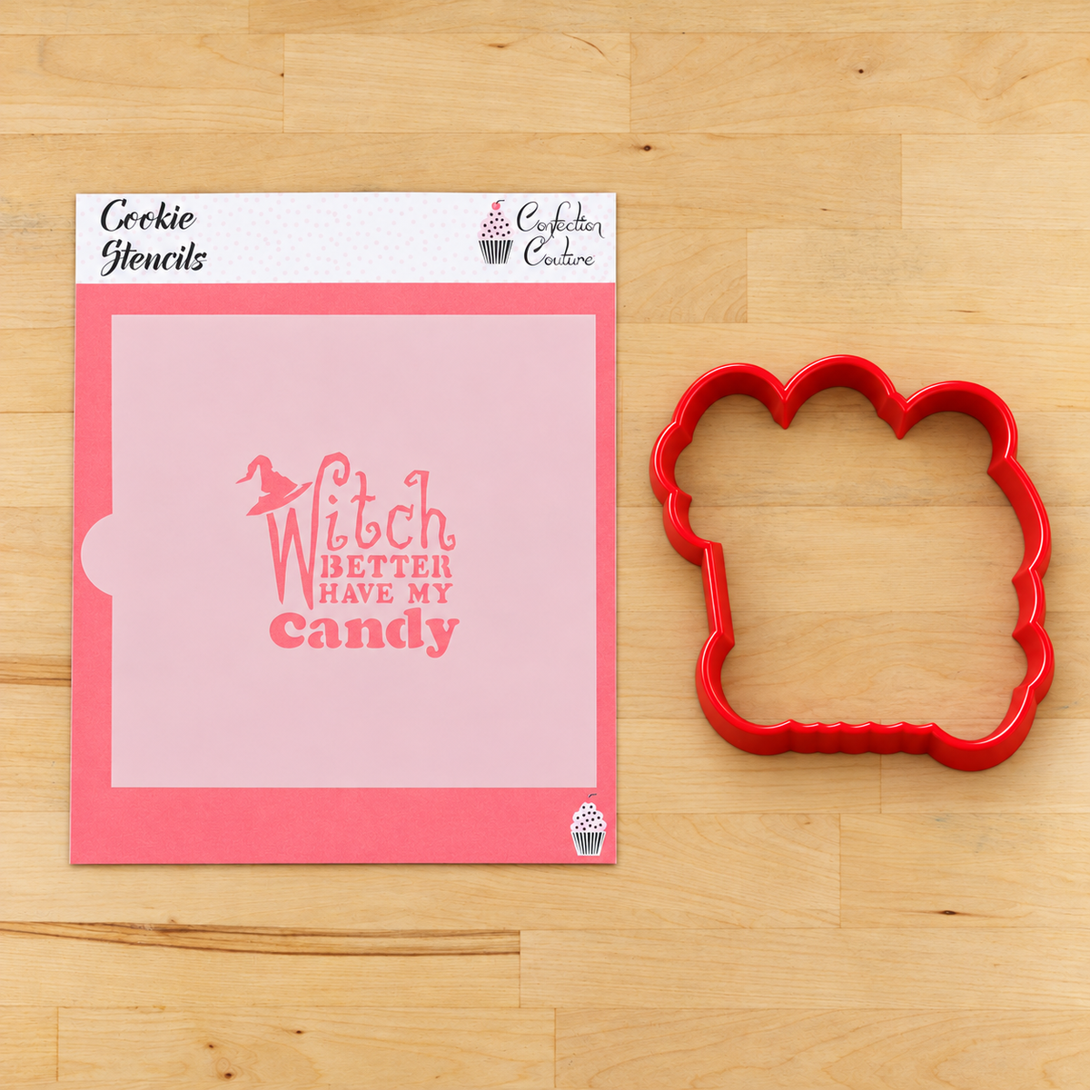 Boo Witch Halloween Cookie Stencils