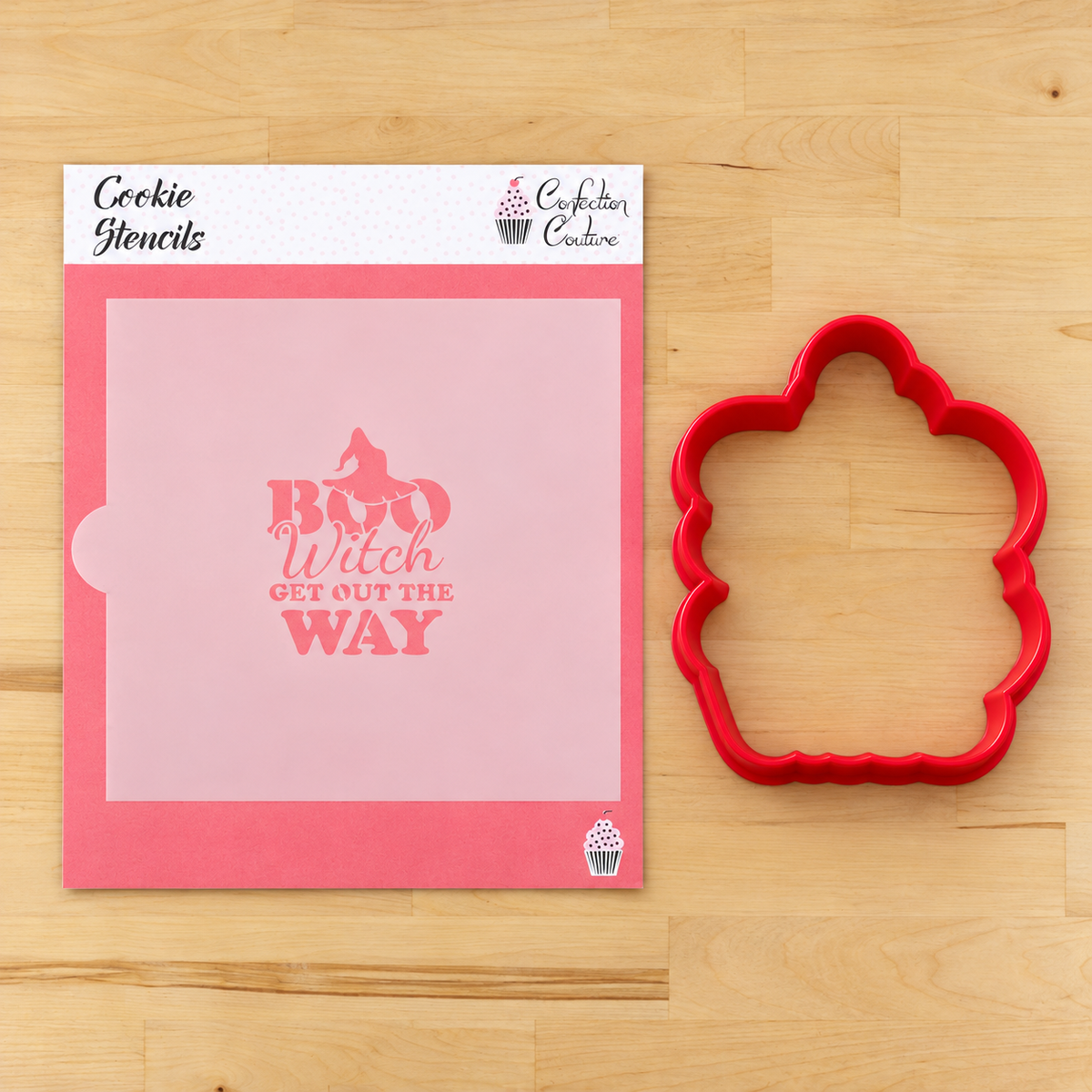 Boo Witch Halloween Cookie Stencils