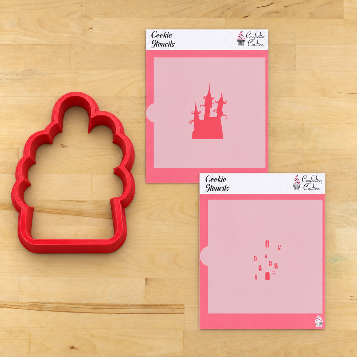 Halloween Haunted House & Messages Cookie Stencil Set