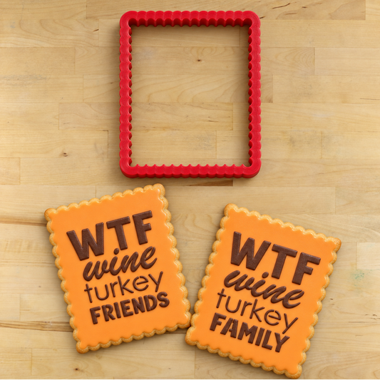 Wine Turkey Family Thanksgiving Cookie Stencil