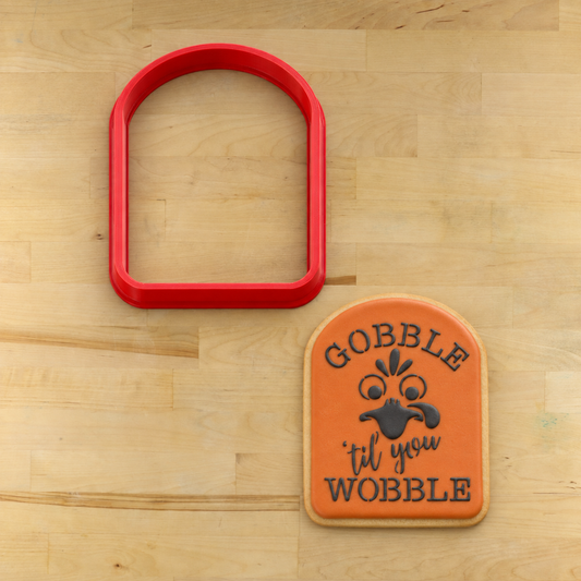 Gobble Til You Wobble Thanksgiving Cookie Stencil