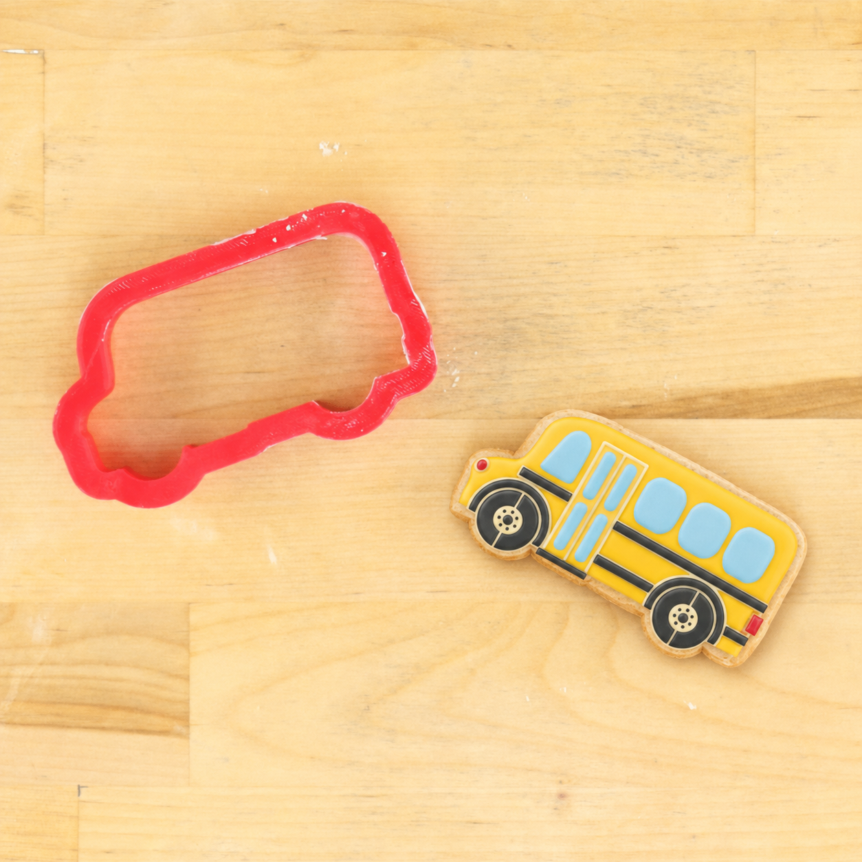 School Bus Cookie Stencil