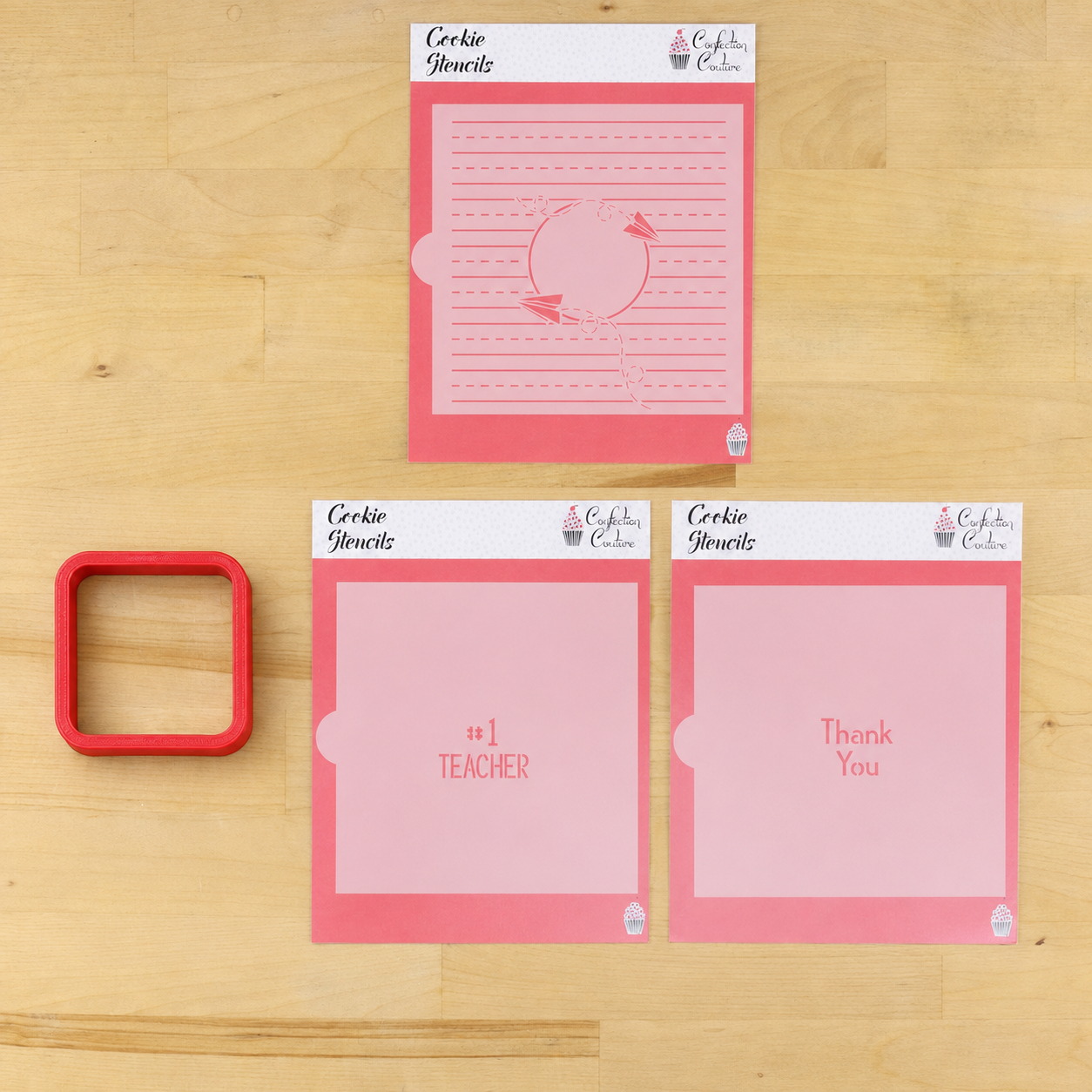 Number 1 Teacher Cookie Stencil Sets