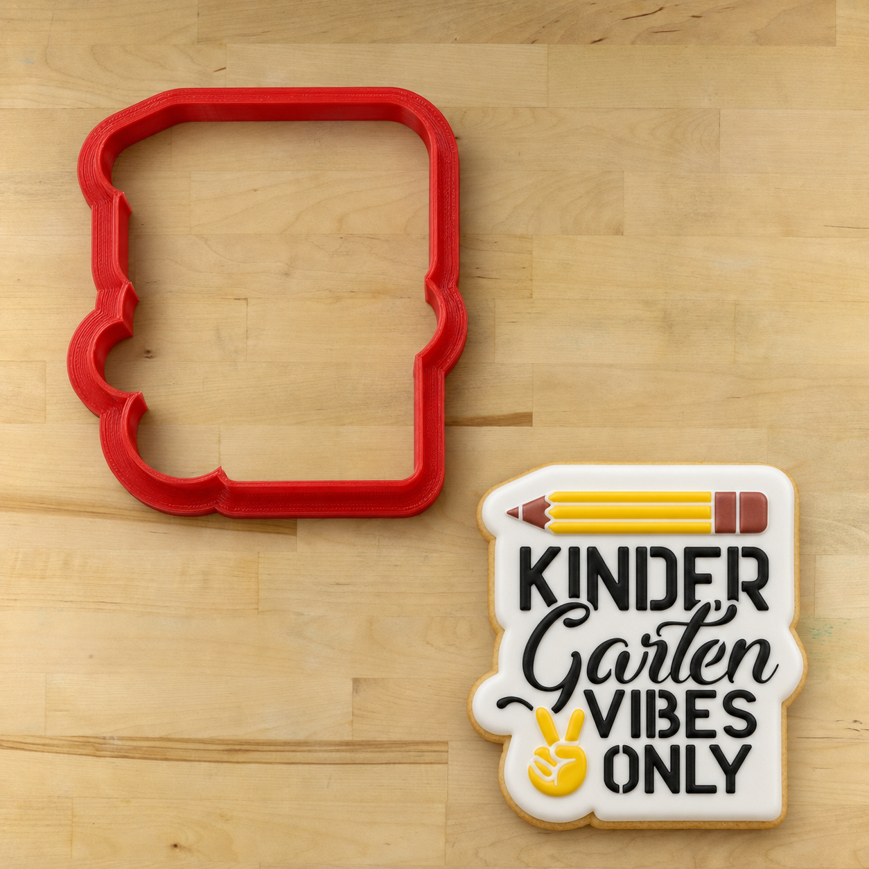 Kindergarten Vibes Back to School Cookie Stencil