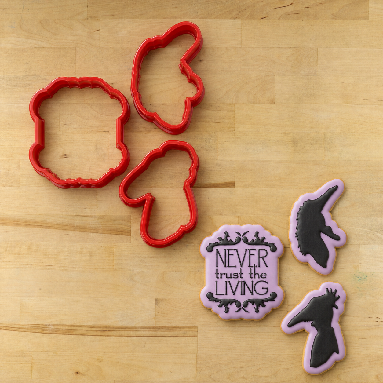 Never Trust the Living Cookie Stencils