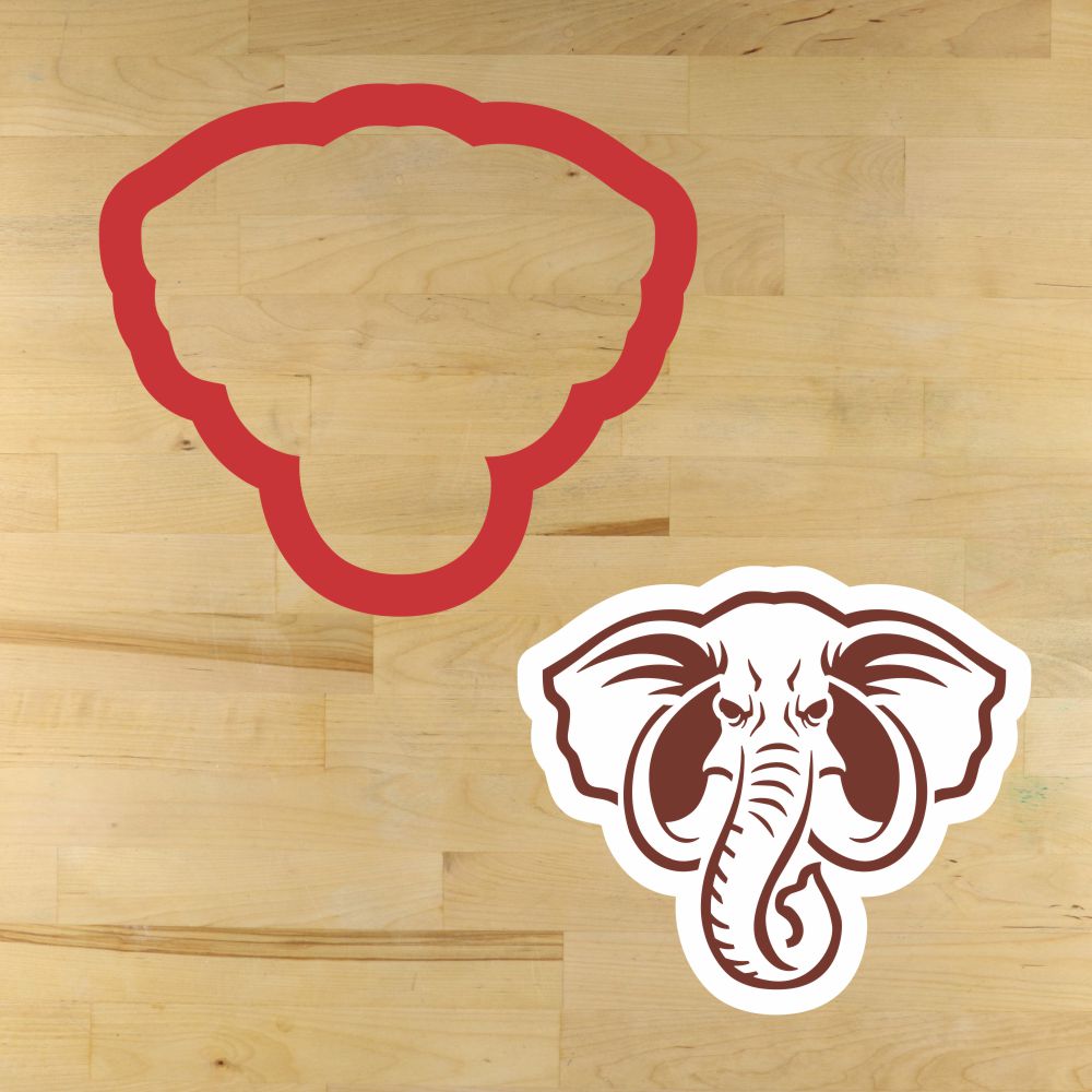 Elephant Mascot Cookie Stencil