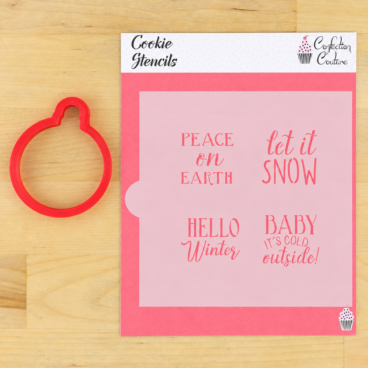 Hello Winter Cookie Stencil