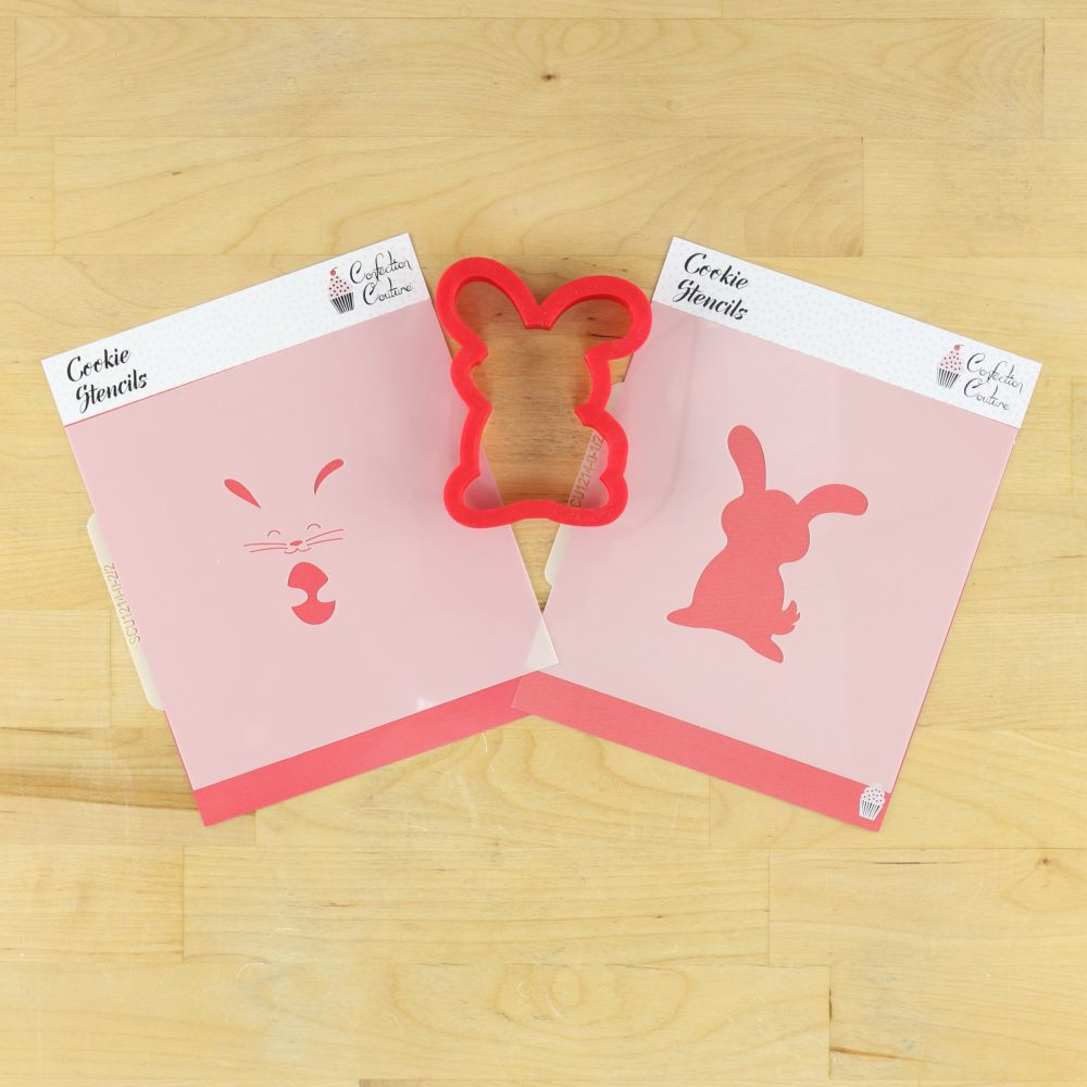 Easter Bunny Cookie Stencil and Cookie Cutter