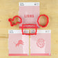 Lion Mascot Cookie Stencil Set with three stencils and matching cookie cutters for game day treats.