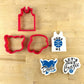  Let's Get Crazie Cookie Stencil Set with matching cookie cutter
