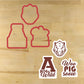 Arkansas Hog Wild Cookie Stencil Set