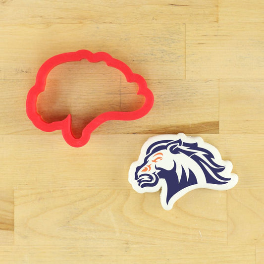 Broncos Mascot Cookie Stencil and Matching Cookie Cutter