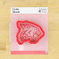 Wildcat mascot cookie stencil for creating team-themed cookies, perfect for sports events and celebrations.