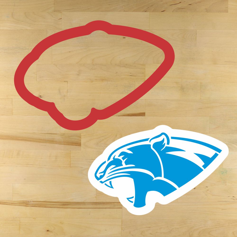 Panther Mascot Cookie Stencil and Cookie Cutter