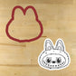 Labubu Paint Your Own Cookie Stencil and matching cookie cutter mockup