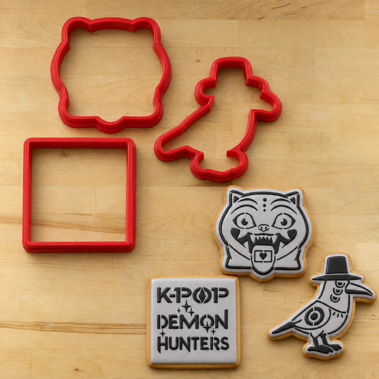 K-Pop Character Cookie Stencil Set
