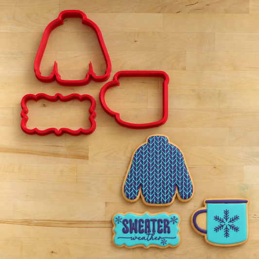 Sweater Weather Cookie Stencil Set