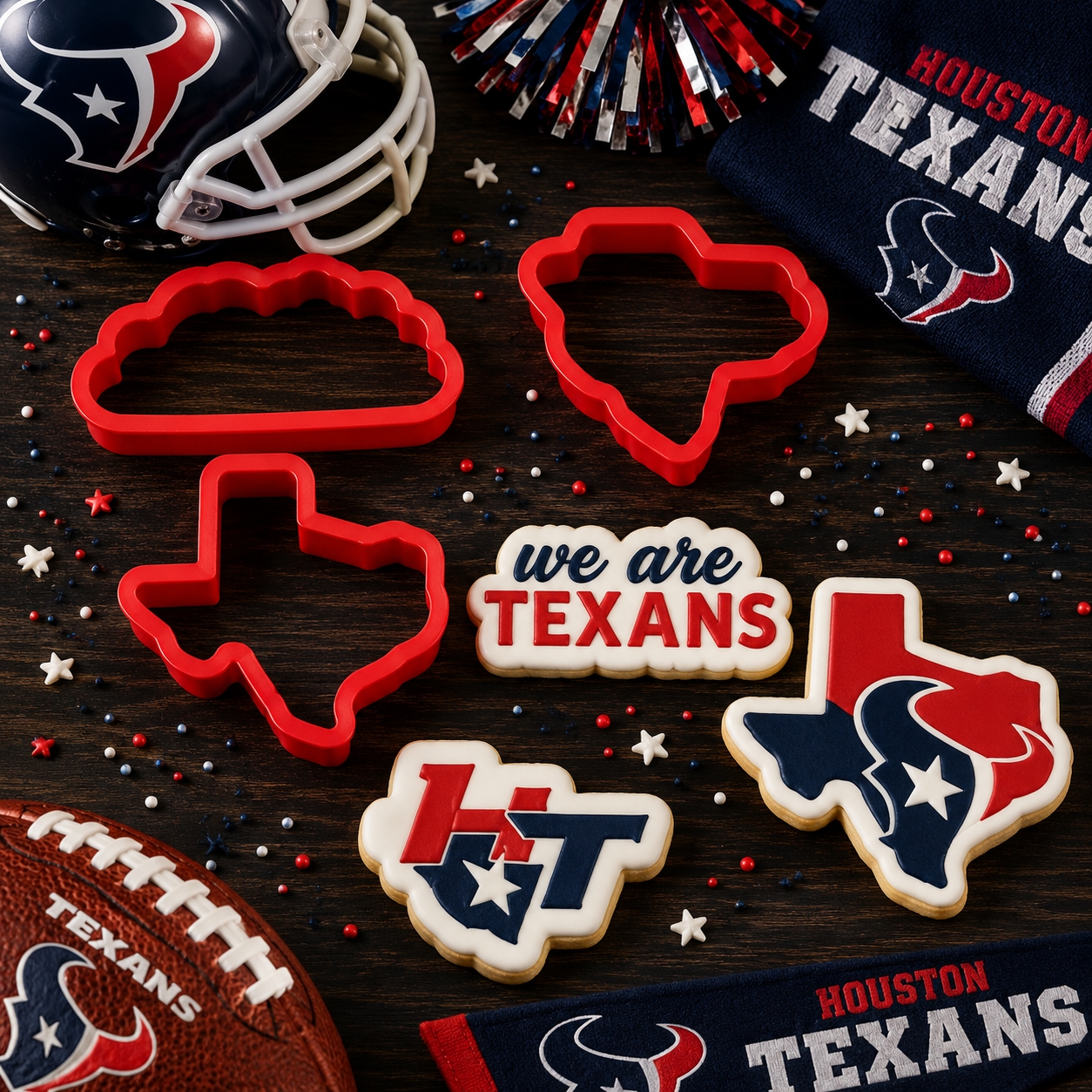 Houston Game Day Cookie Stencil Set