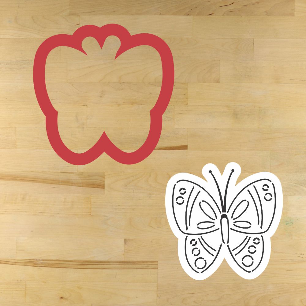 Butterfly Paint Your Own Cookie Stencil and Matching Cookie Cutter.