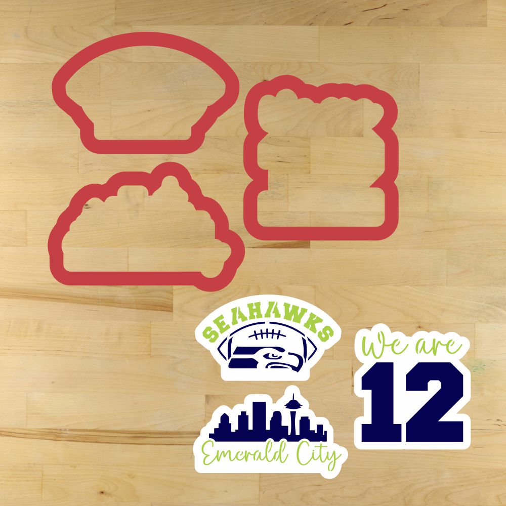 We are 12 Cookie Stencil Set