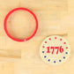 1776 Fourth of July Cookie Stencil
