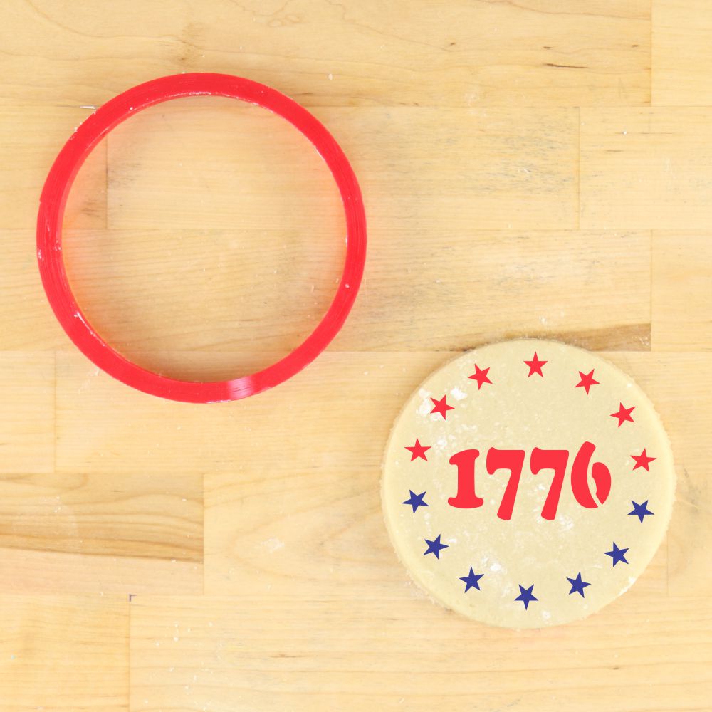 1776 Fourth of July Cookie Stencil