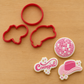 Disco Cowgirl Cookie Stencil and Cutter Set with coordinating western party designs