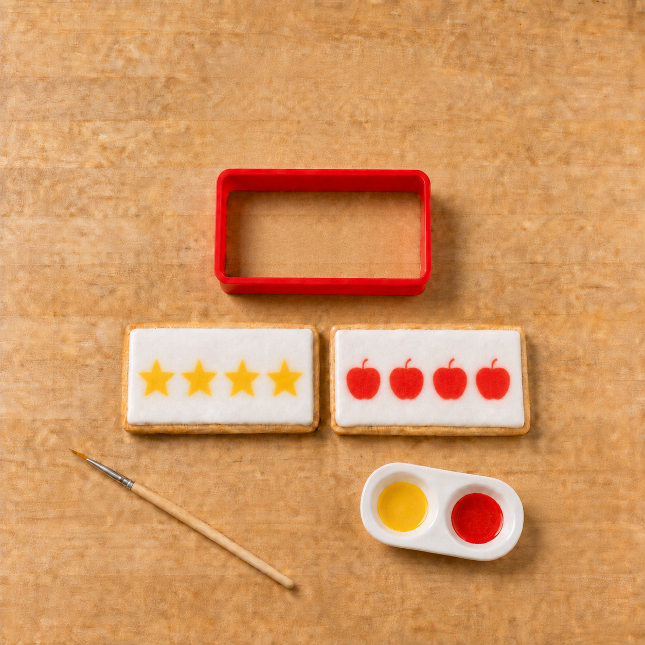 School PYO Paint Palette Cookie Stencil