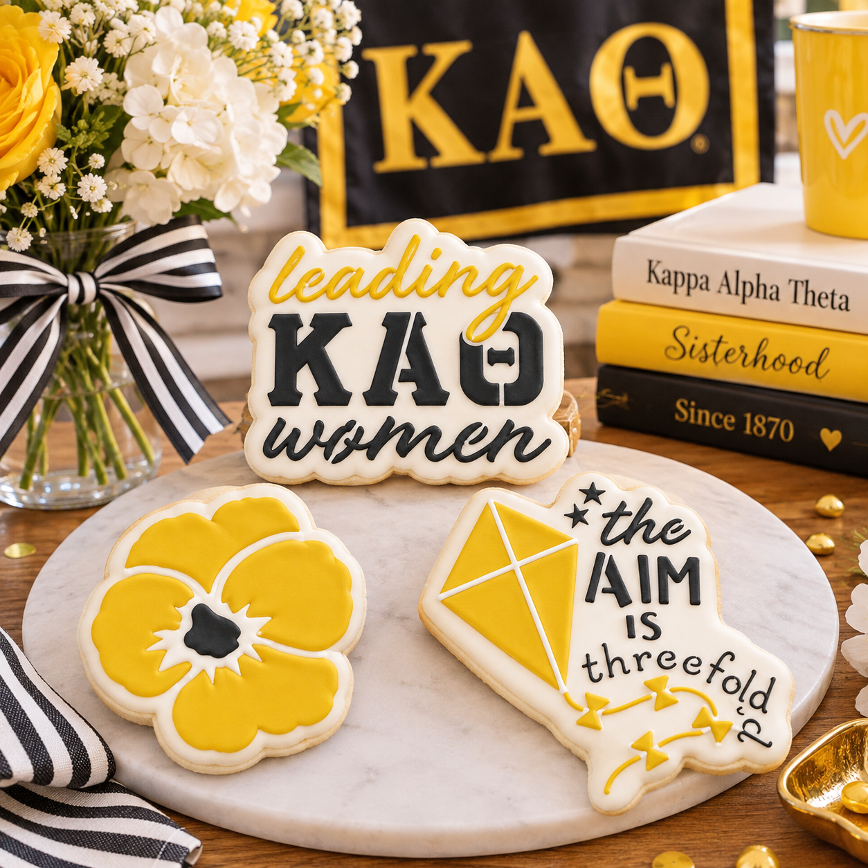 Pansies & Kites Sorority Cookie Stencil Set