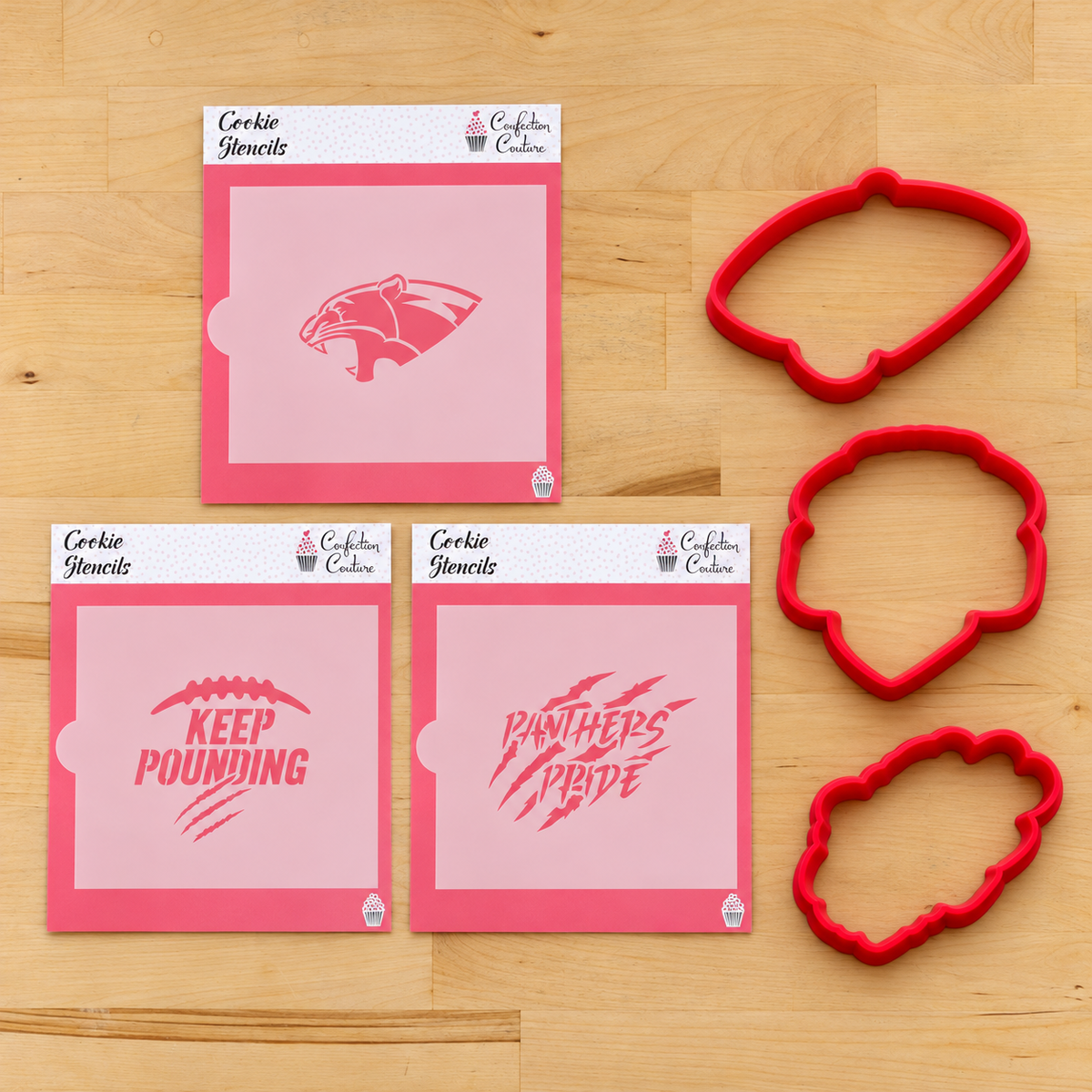 Keep Pounding Cookie Stencil Set